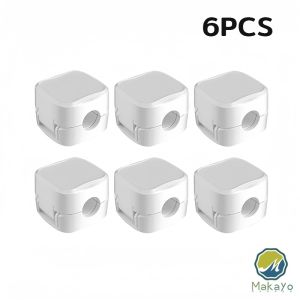 ที่เก็บสายชาร์จ ประเภทแม่เหล็ก สายไฟ อุปกรณ์จัดระเบียบสาย USB 6ชิ้น/แพ็ค ดำหรือขาว cable storage clip Makayo