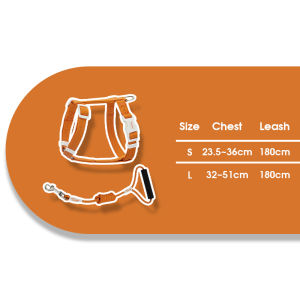 ZOOLAND Cat Harness Leash Set Secure H Design Zinc Alloy Buckle Adjustable Fit For 8kg