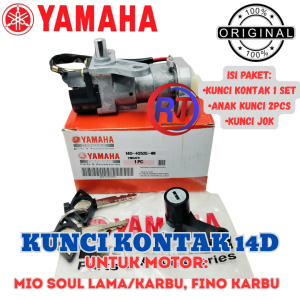 KUNCI KONTAK SET KOMPLIT+JOK KODE 14D YAMAHA ORIGINAL UNTUK MOTOR MIO SOUL LAMA/KARBU FINO KARBU DLL