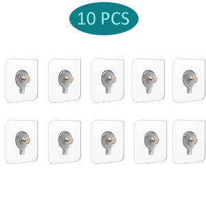 YESPERY สติกเกอร์ติดเล็บแบบติดที่แขวนติดผนังขนาด10/20ชิ้นตะขอติดผนังตู้ชั้นวางของติดผนังหมุดตะขอแขวนผนังห้องครัวห้องน้ำ