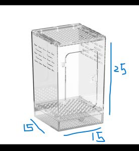 Acrylic Reptile Cage Insect Breeding Box Transparent Hatching Container Feeding Box Small Reptile