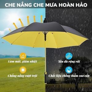 Ô Dù Cao Cấp Có Vỏ Nhựa Giữ Nước – Chống Gió Chống Nắng Chống UV Gấp Gọn Thanh Lịch