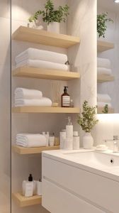 3 layers solid wood shelves with metal bracket support floating shelves floating partitions with complete brackets