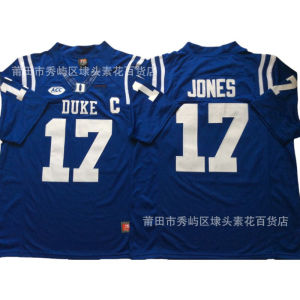 NCAA ชุดยูนิฟอร์มฟุตบอลมหาวิทยาลัย  Duke Blue Devils ดยุคบลูเดวิลส์ 4#17# งานปักมีในสต็อก