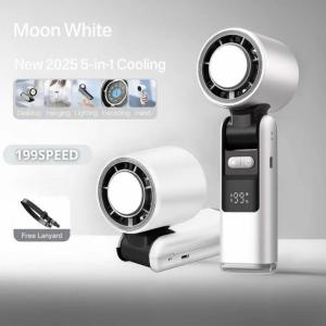 6000mAh Fan Rechargeable Strong100 Gear Wind Speed Electric Fan Digital Display Adjustable Turbo Portable Fan With Light