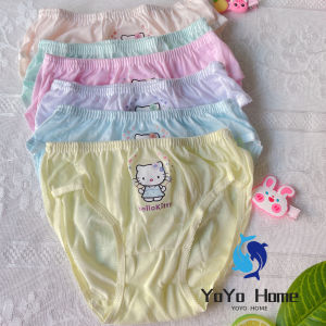 COD 12Pcs Girls Character Underwear Hello Kitty Baby Kids Panty 4-5years old manipis cotton