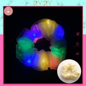 Dây buộc tóc phát sáng có đèn led chất liệu vải dạng lưới hot trend phụ kiện dây cột tóc - mẫu mới về