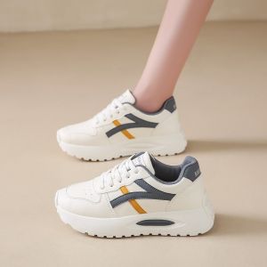 WomenS Autumn Casual Sports White Sneakers Thick-Soled Versatile Trendy WomenS Shoes Lightweight And Comfortable 2026 New Model