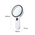 30X Lighted Magnifying Glass Handheld Illuminated Lighted Magnifier Portable Double Glass Lens Magnifier 12 LED Light for Reading Book/Newspaper/Map. 
