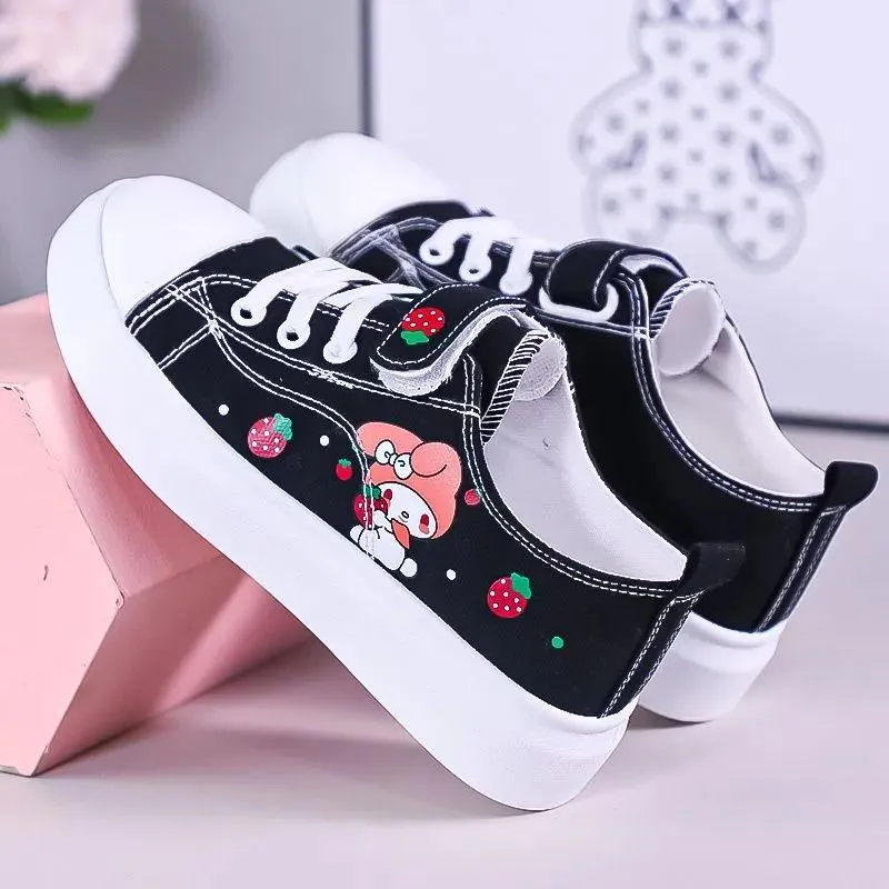 Canvas shoes for girls black hotsell