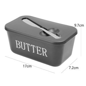 Large Capacity Butter Container Box with Knife Simple Restaurant Sealed Storage Box Cheese Box Butter Slicer Butter Dish Tableware