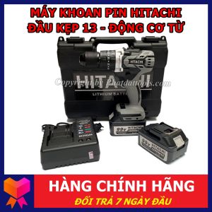 Máy khoan vặn vít HITACHI đầu kẹp 13mm - Động cơ từ - Bao khỏe bao bền