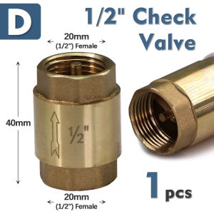 BRASS CHECK VALVE Thread Spring Vertical Pump Valves Brass Swing Check Valve Vertical Thread Stop Valve Check Valve Pump Valves Water Control Tool