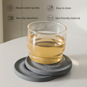 Diatomaceous Earth Cup Coasters Kitchen Desktop Absorbent Trays for Heat Insulation Anti Slip Pad