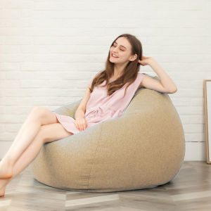 Lazy Bean Bag Cover Sofa Cover Tatami Leisure Chair Small Apartment Bean Bag Cover Removable and Washable Creative Balcony Single Sofa Chair Cover Without Filler