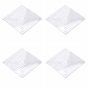 FUNG MALL 4Pcs Chống trơn trượt Tấm lót chân bàn chống ồn Trong suốt Tự dính Miếng đệm cố định chân ghế sofa Phụ Kiện Nội Thất Đa chức năng Gioăng đệm đồ nội thất Chân bàn