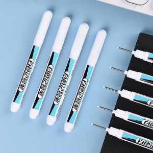 COD 0.7mm 5PCS White Acrylic Paint Pens Long Tip Oil Based Paint Markers Extra fine Medium Tip