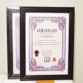 A4 PVC BLACK CERTIFICATE FRAME A4 / 8.5*11 Photo frame /picture frame/Student certificate photo no stand  lucky2. 