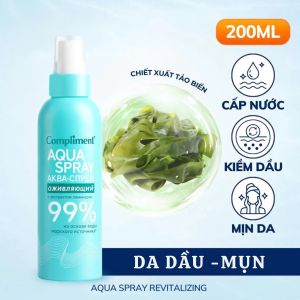Xịt khoáng Compliment Aqua Spray 99% Cấp Ẩm Làm Mát Dịu Da 200ml