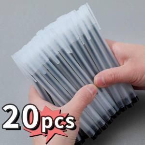 【Ready Stock】20PCS Black Blue Red Color Gel Ink Pen 0.5 MM Extra Fine Point Ink Gel Pen Smooth Writing For School Business