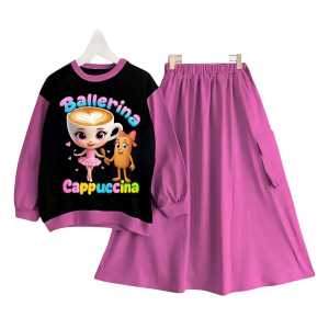 setelan anak perempuan / baju rok cargo anak bahan crinkle air flow usia mulai dari 3 sampai 12 tahun baju anak murah kekiniaan murah viral