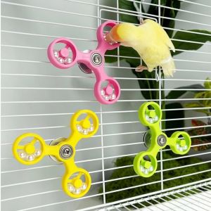 YIYIUR ABS Bird Interactive Toys atiel Conure Rotating Parakeet Toy Budgie Parrot Spinner Wheel Cage Accessories