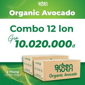 Combo 2 Thùng 12 Lon Sữa Hạt Ngũ Cốc Vị Bơ Organic Avocado Có Chứa BCAAs Duy Trì Sức Khỏe Khối Cơ - Lon 750gr