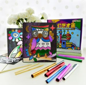 DIY Colorful magic Sticker ภาพวาดกระดาษสติ๊กกเกอร์สี ชุด 9 ภาพ สติ๊กเกอร์ศิลปะมายากลสำหรับเด็ก สต๊กเกอร์ศิลปะ diy งานฝีมือฝึกสมาธิ เสริมทักษะ