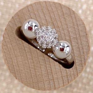 [Harper Lily | Adjustable Ring] Trinity Ring Platinum Plated Simple Sweet Elegant  Ladies Women Christmas Present Gift Party