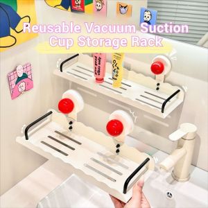 BEBA โดปามีน ชั้นวางของในห้องน้ำ ติดผนัง ไม่ต้องเจาะ ชั้นวางแชมพูอาบน้ำ ใช้งานได้จริง ระบายน้ำได้ ชั้นวางของแบบถ้วยดูด สำหรับบ้าน