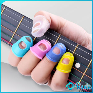 Baete 5pcs Silicone Non-slip Finger Guards Guitar Fingertip Protector Fingerstall Guitar Press Accessories