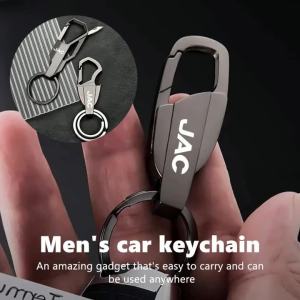 dncnf Metal Car Key Ring Double Loop Pendant Keychain Auto Interior Gift Accessories for JAC J2 J3 S2 S3 S5 T8 J5 J6 P9M4Y
