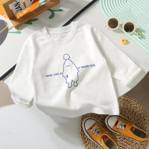 ใหม่เด็กผ้าฝ้ายแขนยาวเสื้อยืดเด็กชายและเด็กหญิงเวอร์ชั่นเกาหลีหลวมด้านบนทารกฤดูใบไม้ผลิและฤดูใบไม้ร่วงคอกลม bottoming เสื้อ【LittleLion】