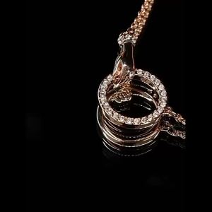 130 Swarovski SYMBOL Necklace Ring Necklace Women Chain Necklace Women Crystal Necklace Jewelry Necklace Silver Necklace No Fade Birthday Gift Girlfriend Necklace Simple Necklace Christmas Gift Necklace Pendant Necklace Pearl Jewelry