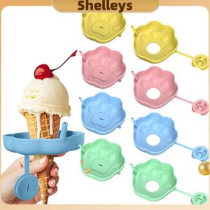 [Shelleys] Silicone Popsicle chủ sở hữu cho trẻ em mess-miễn phí đông lạnh xử lý chủ với rơm mess miễn phí Ice Cream Cone chủ sở hữu cho trẻ em