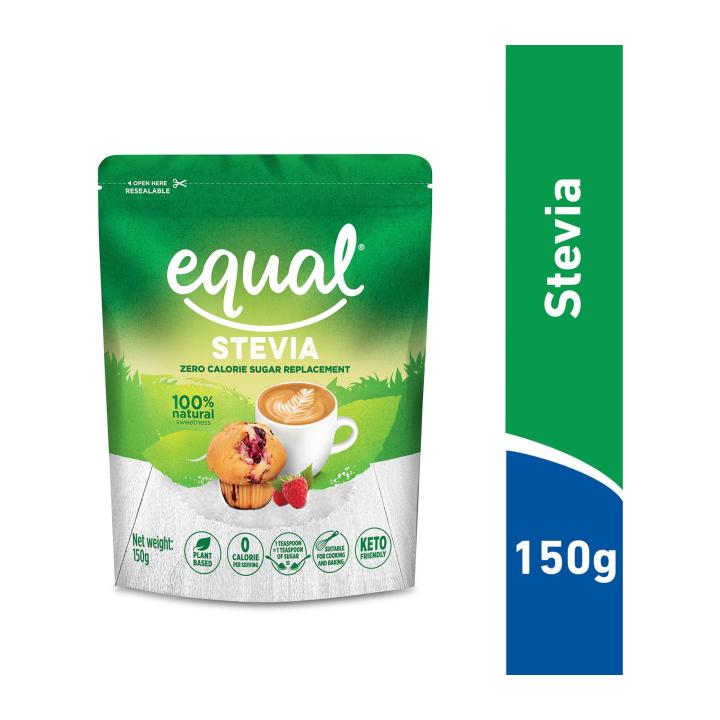 Equal Stevia 150G Pouch - 100 Percent Natural Zero Calorie And Diabetic Friendly Sweetener