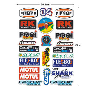 Xe Máy miếng dán trang trí xe hơi Mũ bảo hiểm thân cây đề can nhà tài trợ Gopro Motul biểu tượng cá mập cho Honda Yamaha Tmax Honda Suzuki