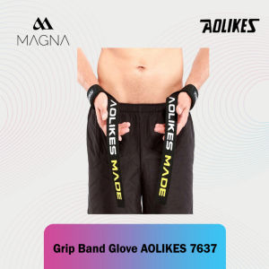 Power Lifting Strap Wrist Band Wrap Aolikes 7637 Tali Dumbbel Angkat Besi Pelindung Tangan Olahraga Gym Fitness Sports Outdoor Anti Skid