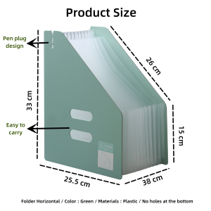 【i.Rumah】Desktop Accordion File Folder Expanding File Organiser Portable Document Storage Bag 13 Layer File Folder A4 Paper