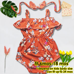 NewAshley Infant Dress with Headband Baby Girl Gift for 0-6mos Babies Cute Girl Dress Kids Turban Terno