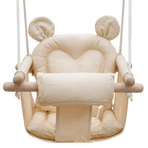 Baby Swing Outdoor Indoor Toddler Swing Seat with Safety Belt Canvas Hanging Swings Outside Tree Swing Great Gift