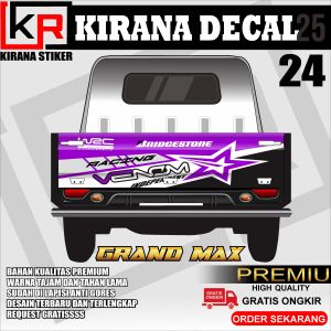 STICKER GRANDMAX PICK UP / STIKER BAK BELAKANG GRANDMAX / DECAL STICKER MOBIL GRANDMAX DESAIN CUSTOM KIRANA 024