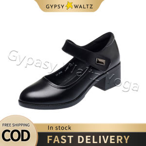 【Fast Shipping】New Elegant Women Mary Jane Heels Soft Leather High Heel Mules with Buckle Closure - Sizes 35-40