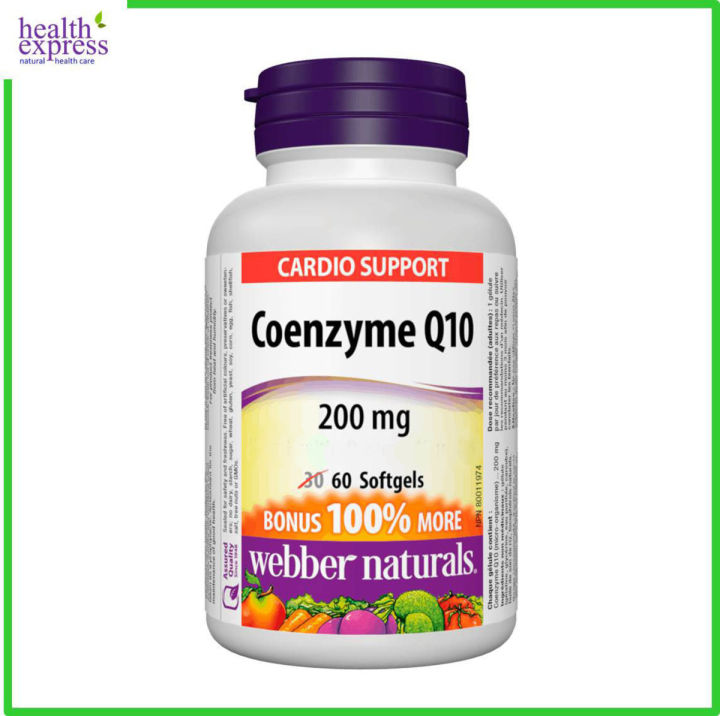 Webber Naturals Coenzyme Q10 200 Mg 60 Softgels Lazada 7203