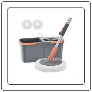 【JJ HOME】Detachable 360 Spin Mop Set with Clean/Dirty Water Bucket