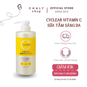 Sữa tắm dưỡng sáng mịn da Cyclear Vitamin C Enzyme Body Soap 500ml Nhật