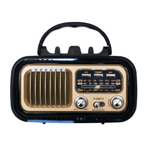 Emergency Radio Solar Powered Portable AM/FM/Shortwave & Bluetooth Speaker With LED Flashlight Rechargeable For Power Outage & Outdoor