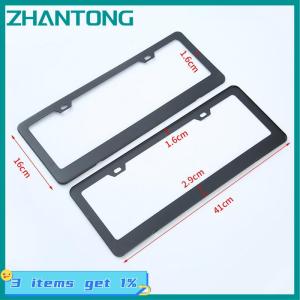 ZHANTONG 1pcs Car Number Plate License Frame Cover Aluminum Photo Frame Car Personalized Modified Stainless Steel License Plate