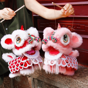 MADEWITH Lion Dance Theme Year Lion Dance Lantern Handheld Festival Atmosphere Ancient Year Lantern DIY Assembly Festival Lanterns Mid-Autumn Festival