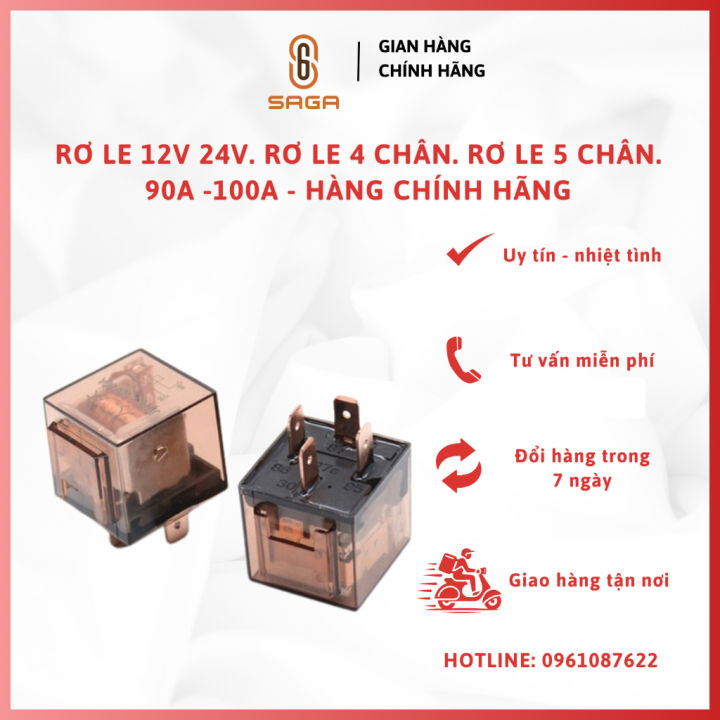 Rơ le 12v 24v. Rơ le 4 chân. Rơ le 5 chân. 90A -100A | Lazada.vn